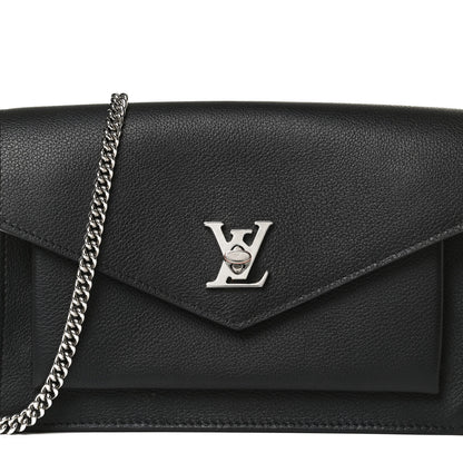 Louis Vuitton Soft Calfskin My Lockme Chain Pochette Black 7 of 12
