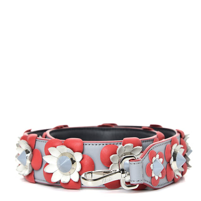 Fendi Vitello Dolce Flowerland Studded Strap You Ardesia Blue Notte 1 of 6