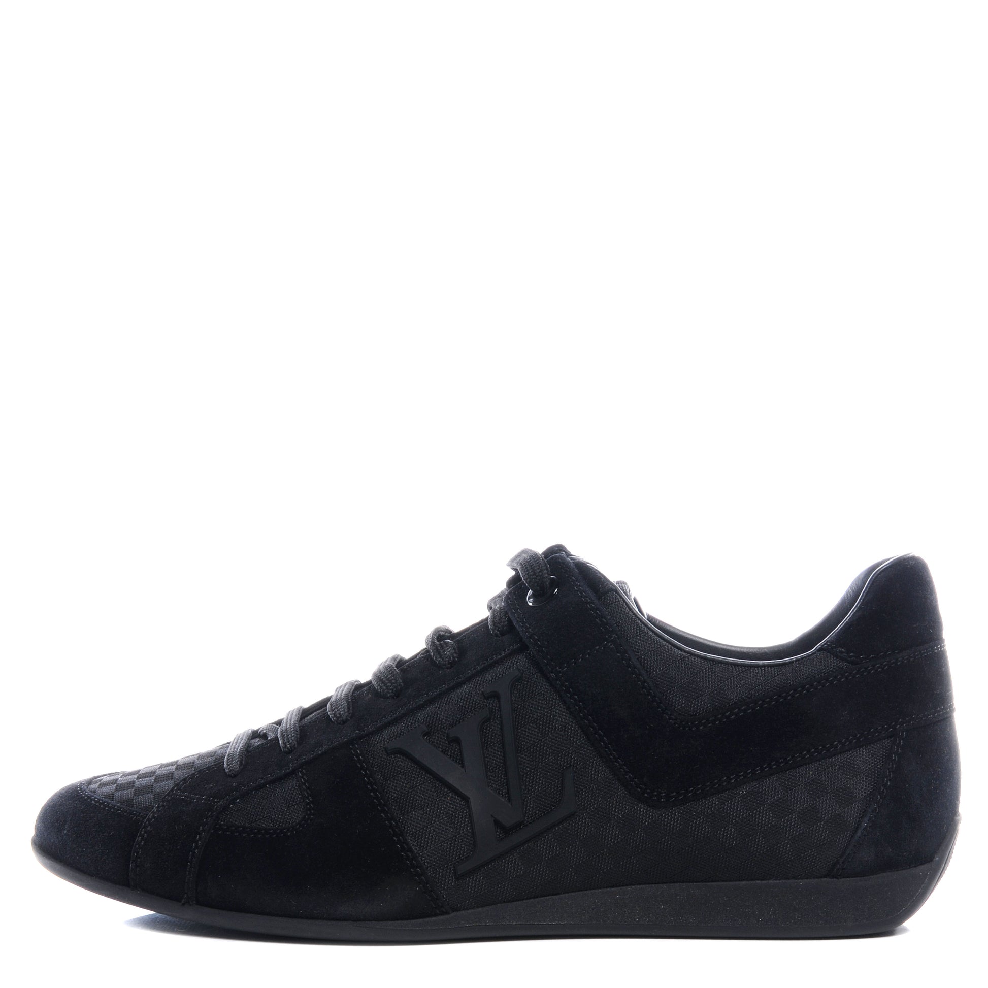 Louis Vuitton Suede Mini Damier Vibes Sneakers Black 6.5 1 of 6