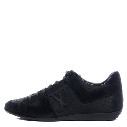 Louis Vuitton Suede Mini Damier Vibes Sneakers Black 6.5 1 of 6