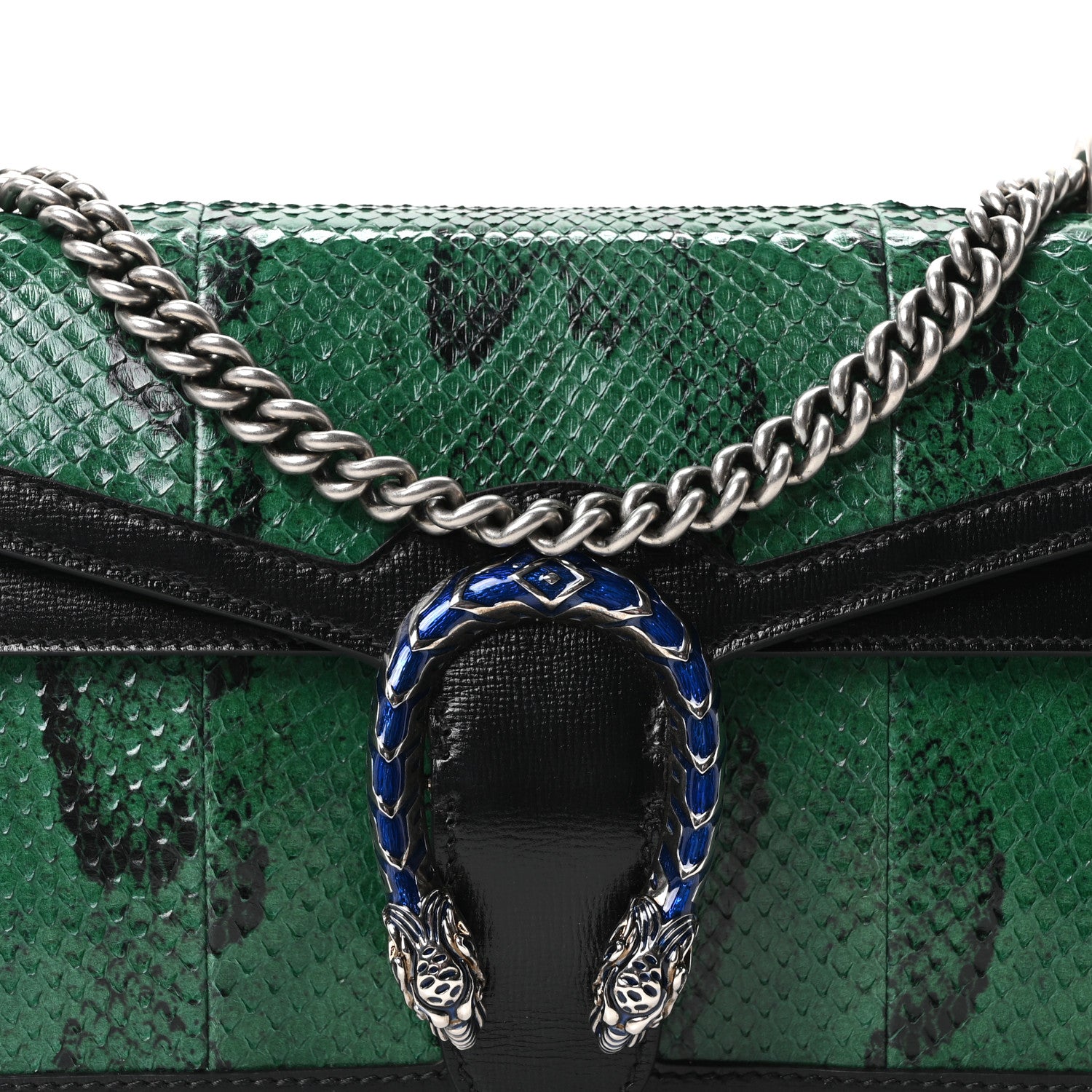 Gucci Snakeskin Enamel Small Dionysus Shoulder Bag Green 8 of 11