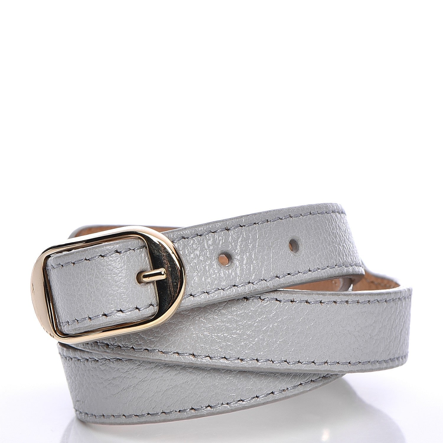 Balenciaga Chevre Hamilton Gold Metallic Edge Hardware Triple Tour M Bracelet Gris 3 of 6