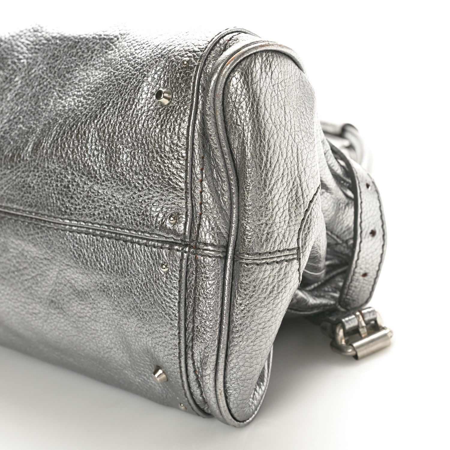 Chloe Metallic Calfskin Medium Paddington Satchel Argent 10 of 13