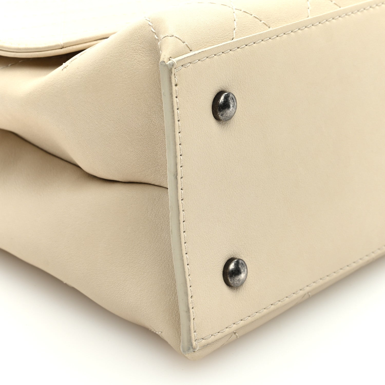 Chanel Calfskin Stitched Urban Luxury Top Handle Bag Ivory 8 of 10