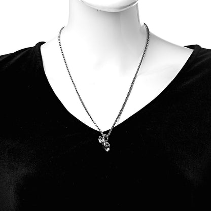 Gucci Sterling Silver Anger Forest Rabbit Head Necklace 2 of 5