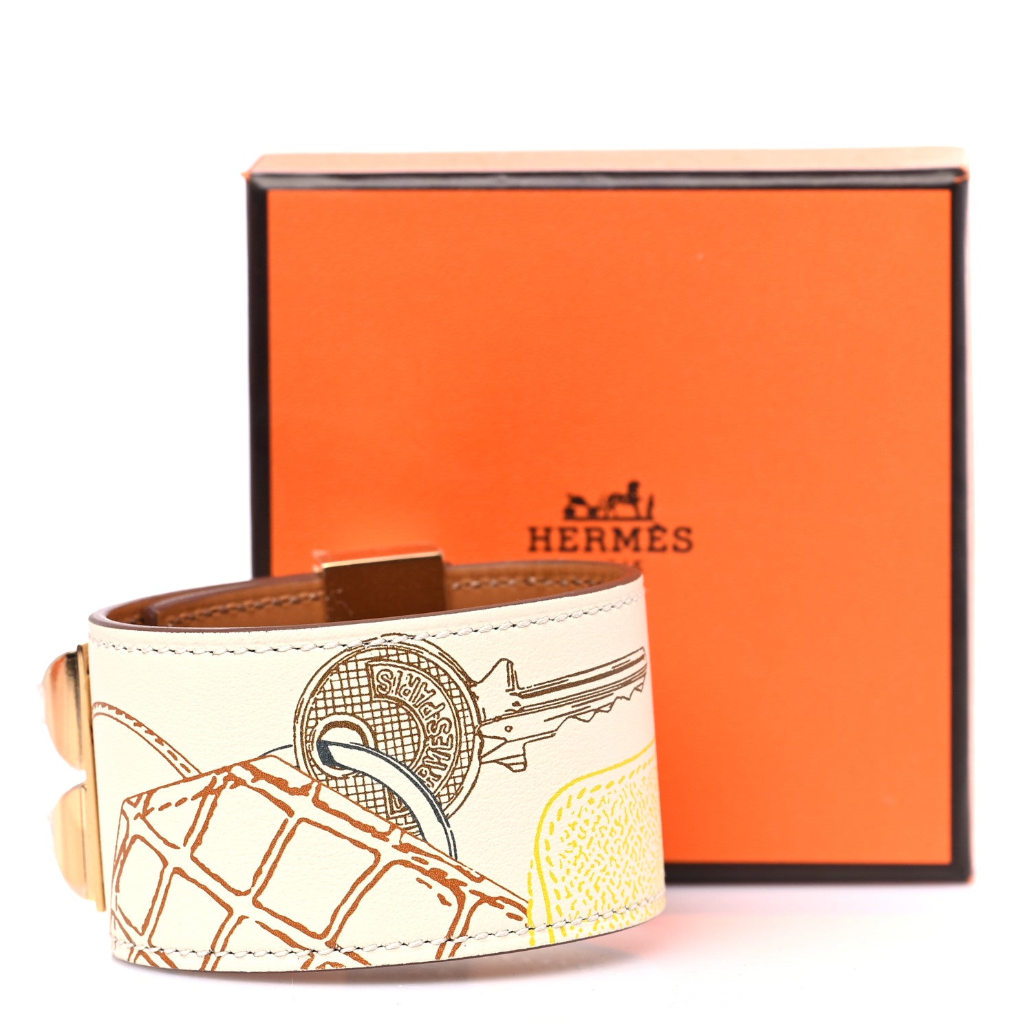Hermes Swift Collier de Chien CDC In & Out 24 Bracelet T2 Nata 7 of 7