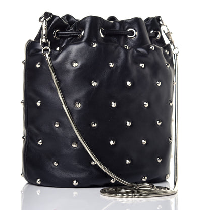 Miu Miu Nappa Studded Bucket Bag in Black 3 of 8