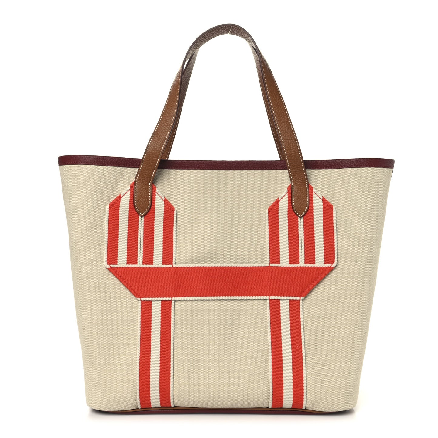 Canvas Taurillon Clemence Pursangle Tote Beton Gold Rouge H Capucine Beton