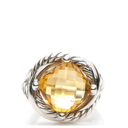 David Yurman Sterling Silver Citrine 11mm Infinity Ring 52 6 1 of 6