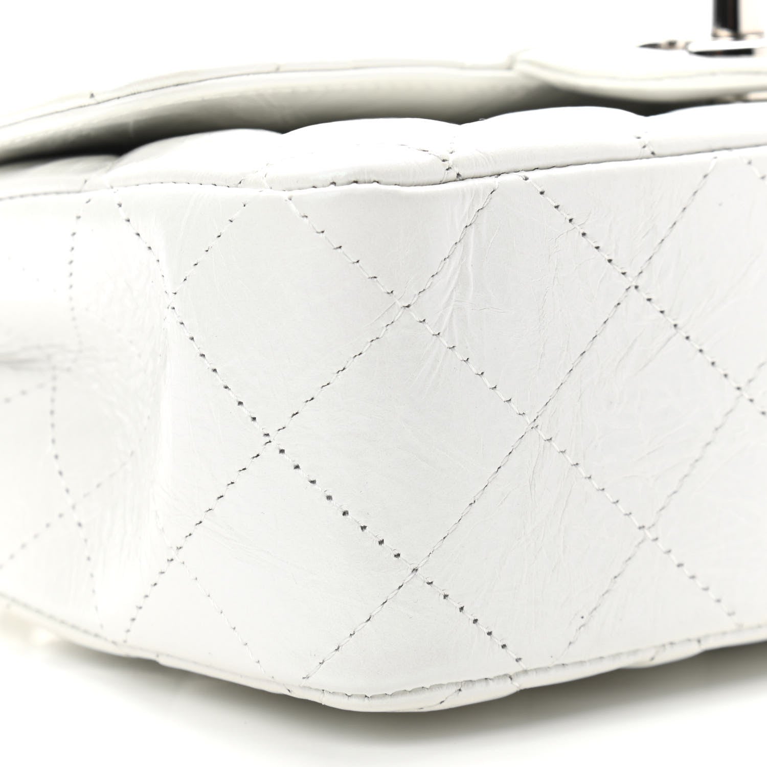 Chanel Iridescent Calfskin Quilted Mini Rectangular Flap White 9 of 11
