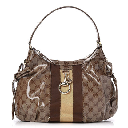 Gucci Crystal Monogram Web Hobo 1 of 8