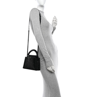 Louis Vuitton Swarovski Calfskin Capucines Mini Black 2 of 11