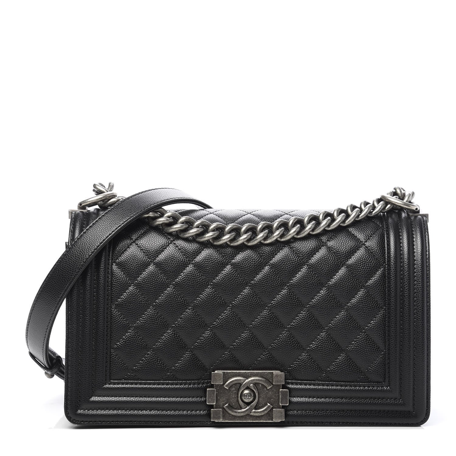 Chanel Caviar Quilted Medium Boy Flap Black 1 of 11