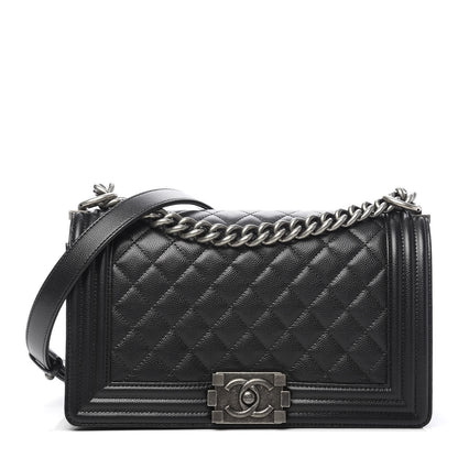 Chanel Caviar Quilted Medium Boy Flap Black 1 of 11