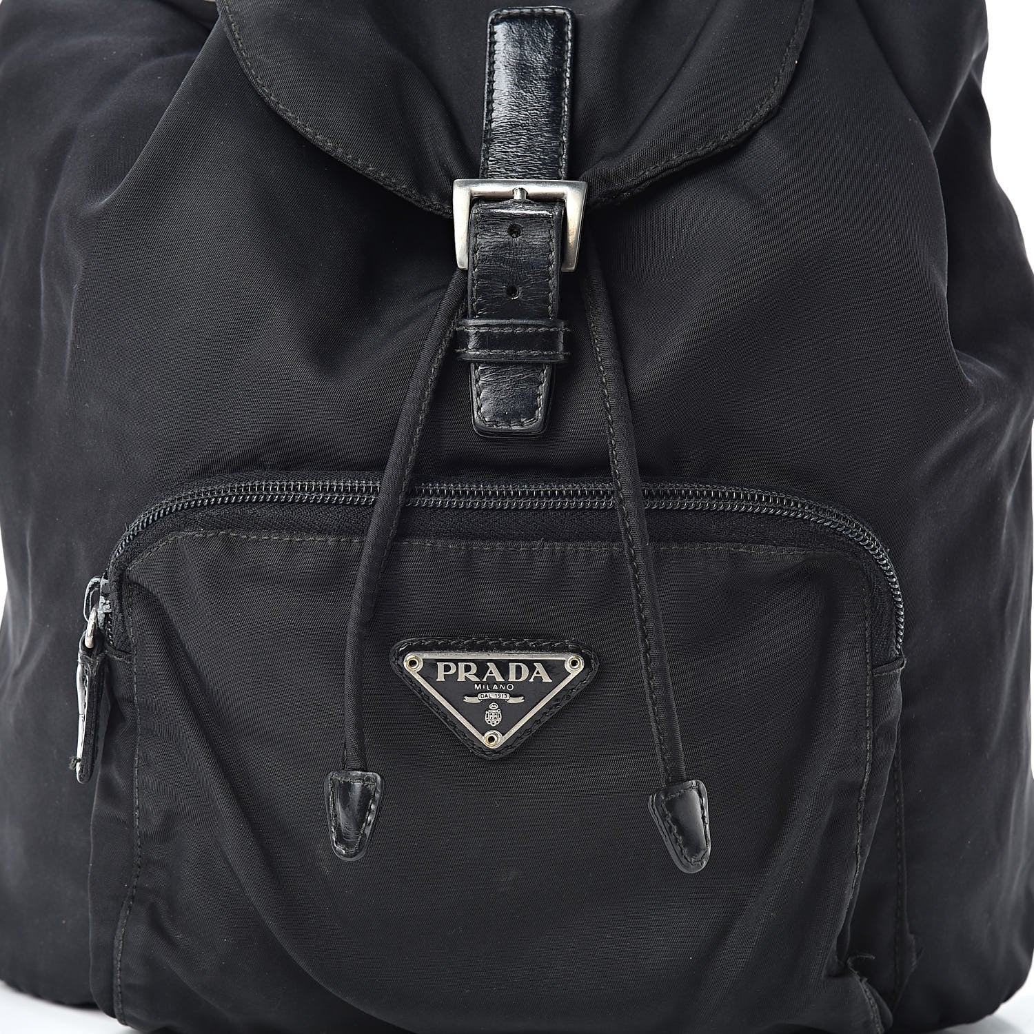 Prada Tessuto Nylon Vela Cinch Backpack Black 8 of 16