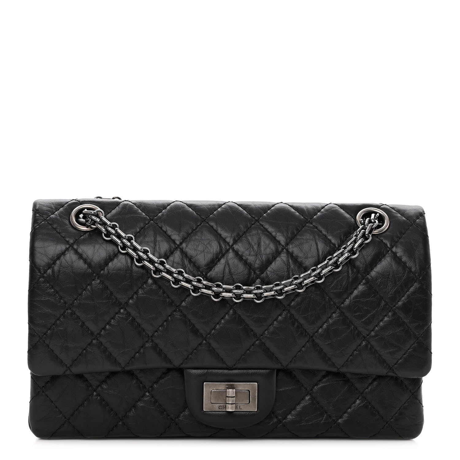 Chanel Aged Calfskin Quilted 2.55 Reissue 225 Flap Black 1 of 9