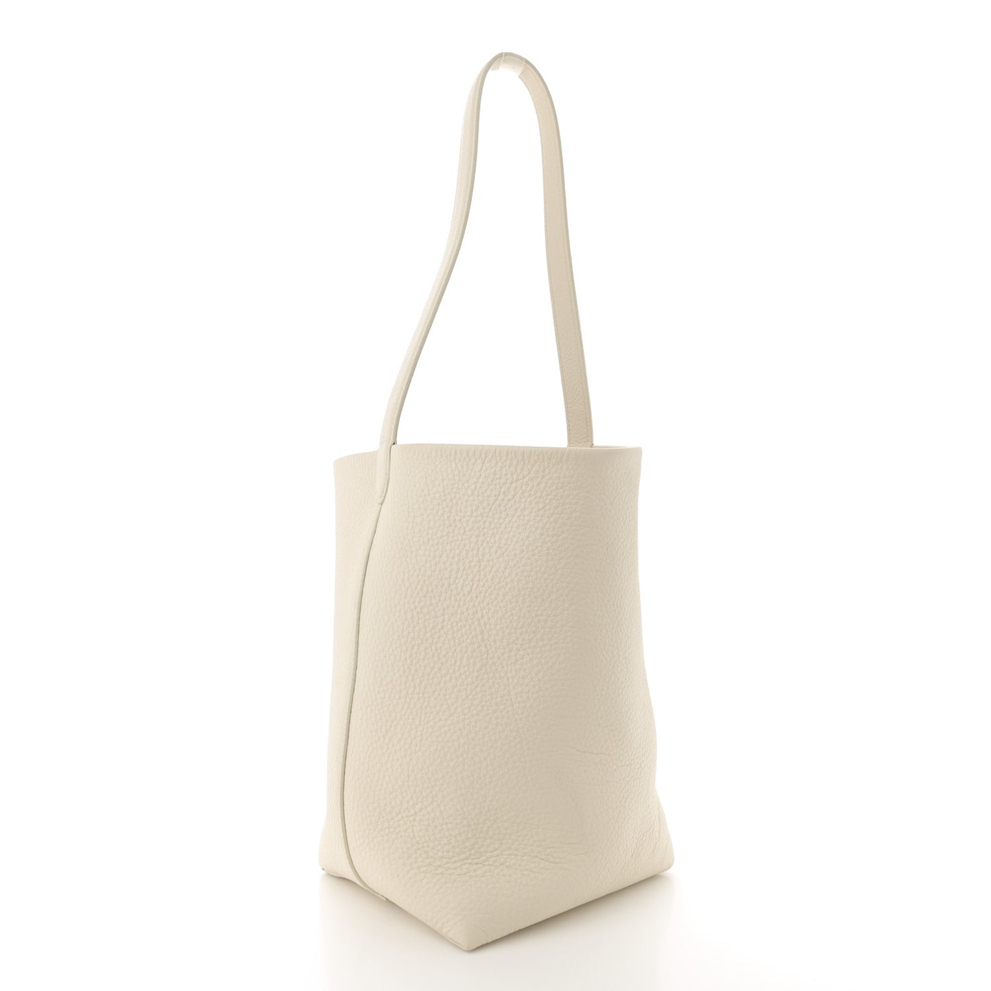 Grained Calfskin Medium N/S Park Tote Ivory