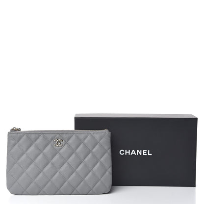 Chanel Caviar Quilted Cosmetic Case Grey 8 of 8