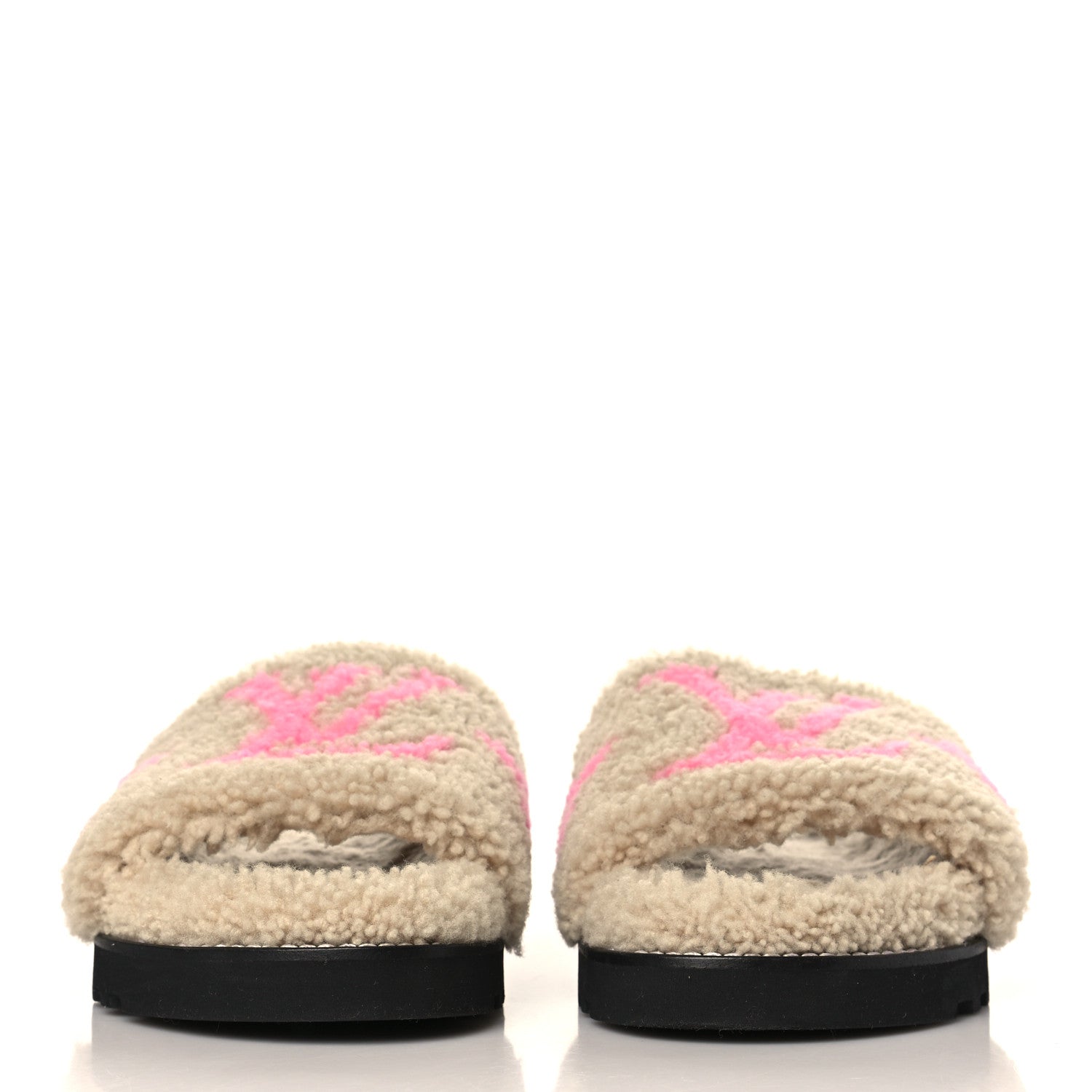 Louis Vuitton Shearling Paseo Flat Comfort Mule 38 Beige 2 of 9