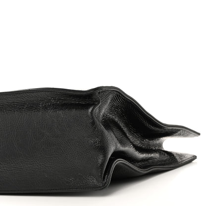 Chanel Glazed Aged Calfskin CC Tote Black 10 of 10