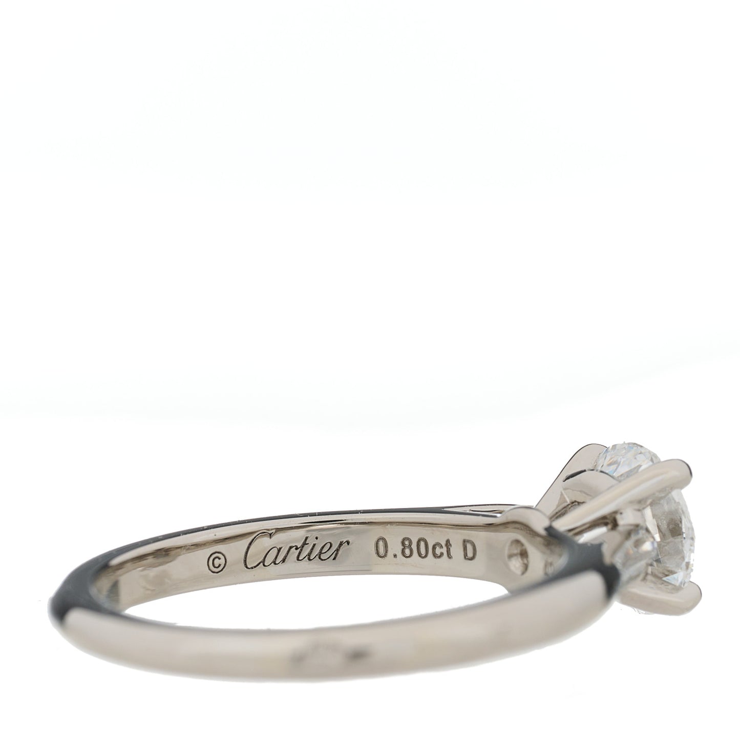 Platinum Diamond .80ct Solitaire 1895 Engagement Ring 49 4.75