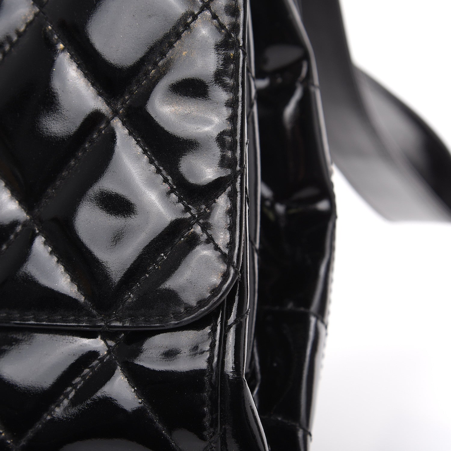 Chanel Patent Quilted Backpack Black 9 of 17