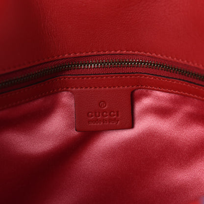 Gucci Jacquard Matelasse Floral Medium GG Marmont Shoulder Bag Red 6 of 9