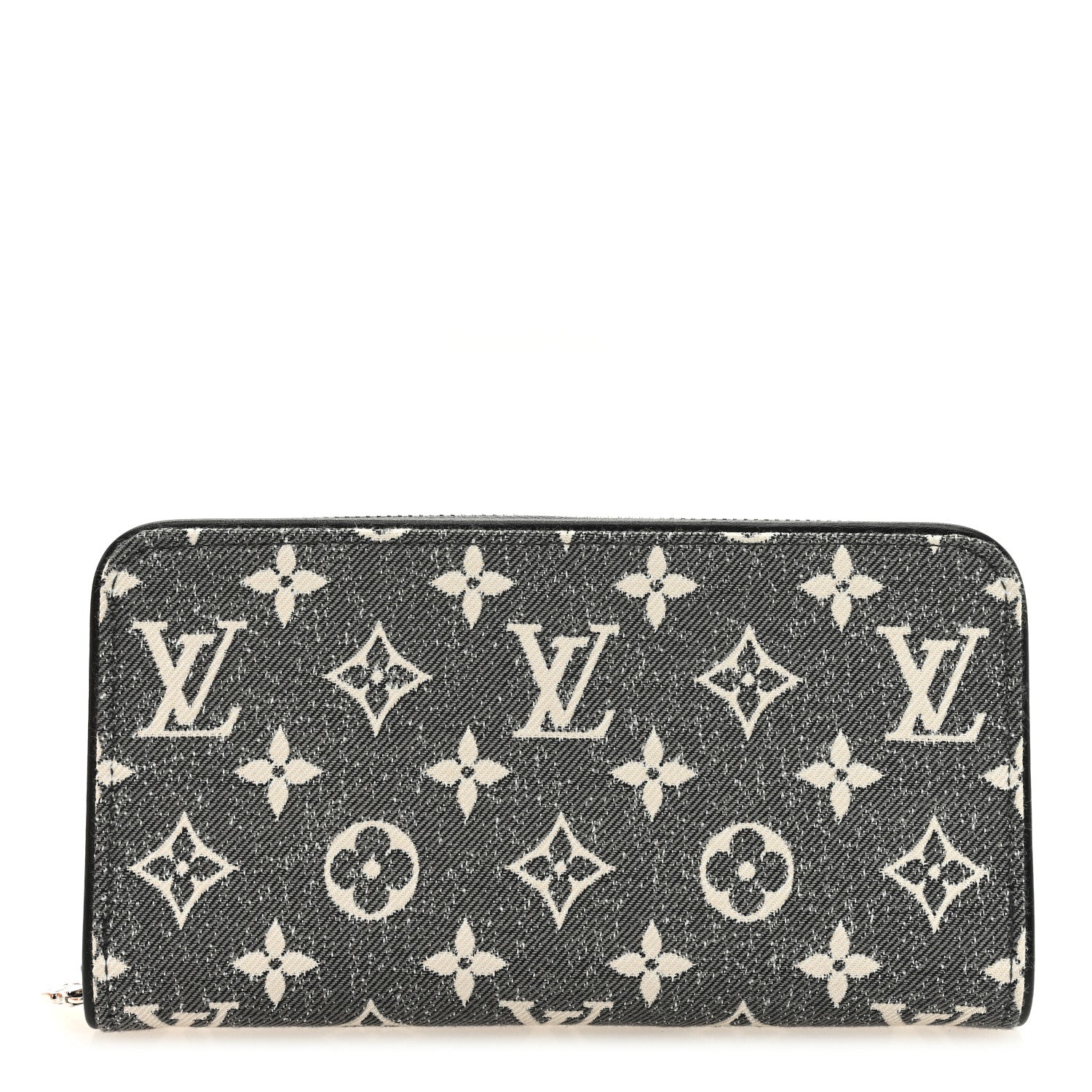 Louis Vuitton LOUIS VUITTON Denim Monogram Jacquard Zippy Wallet Grey 1 of 7