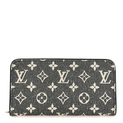 Louis Vuitton LOUIS VUITTON Denim Monogram Jacquard Zippy Wallet Grey 1 of 7