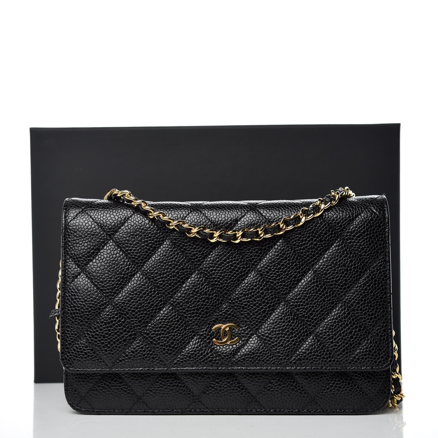 Chanel Caviar Quilted Wallet On Chain WOC Black 11 of 11