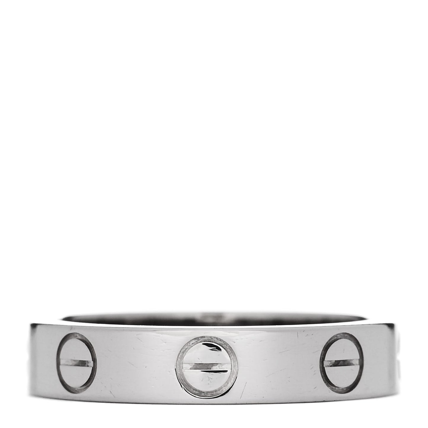 18K White Gold 3.5mm LOVE Wedding Band Ring 48 4.5