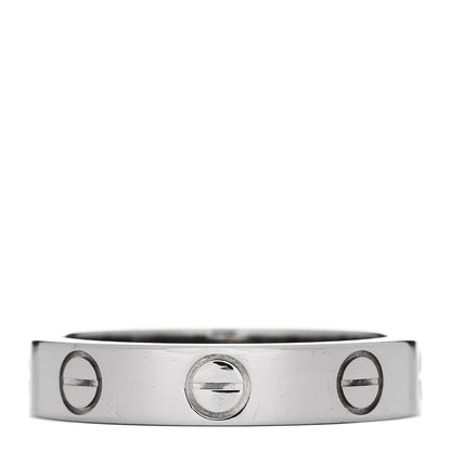 Cartier 18K White Gold 3.5mm LOVE Wedding Band Ring 48 4.5 3 of 4