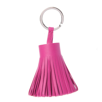 Hermes Lambskin Carmen Tassel Key Holder Rose Pourpre 1 of 3