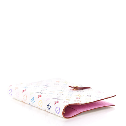 Louis Vuitton Monogram Multicolor Small Ring Agenda Cover White Litchi 4 of 8