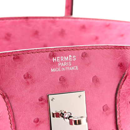 Hermes Ostrich Birkin 35 Fuchsia 6 of 17
