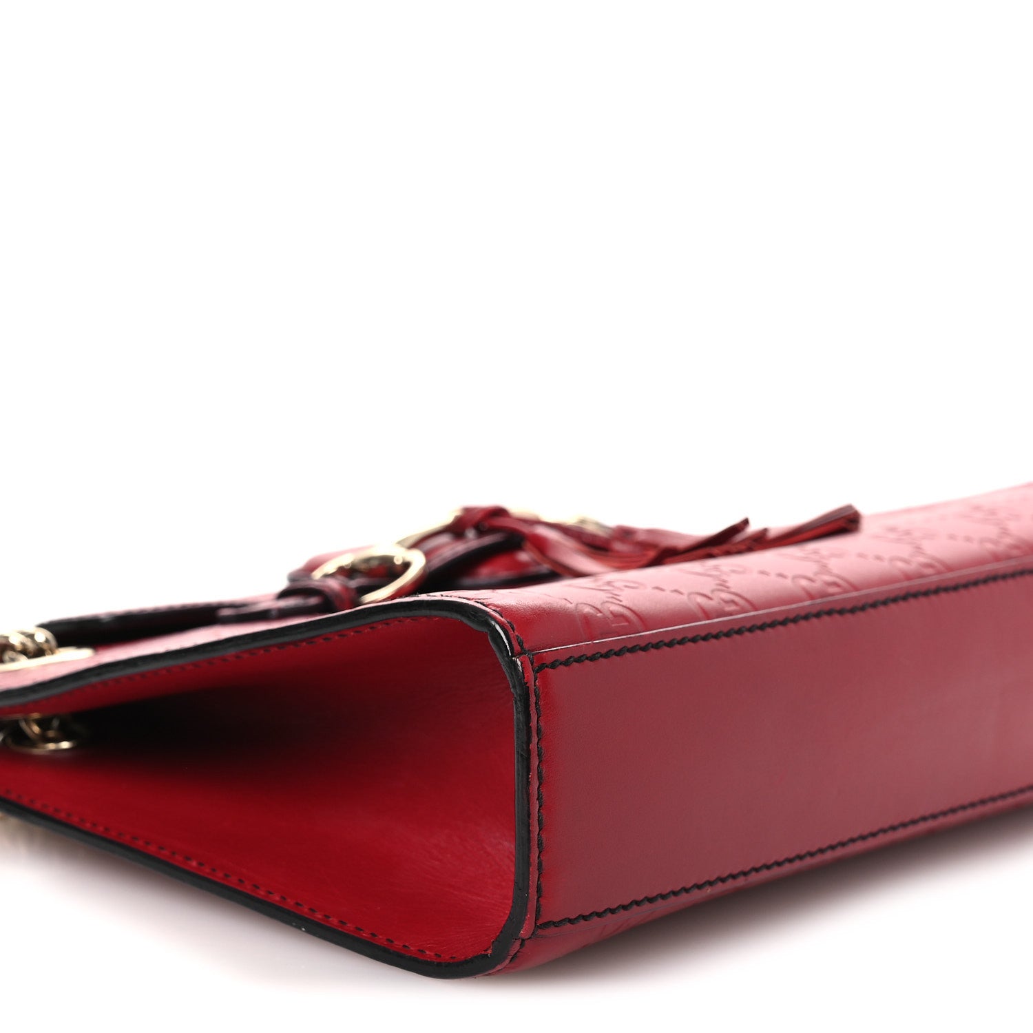 Gucci Guccissima Small Emily Shoulder Bag Red 9 of 12