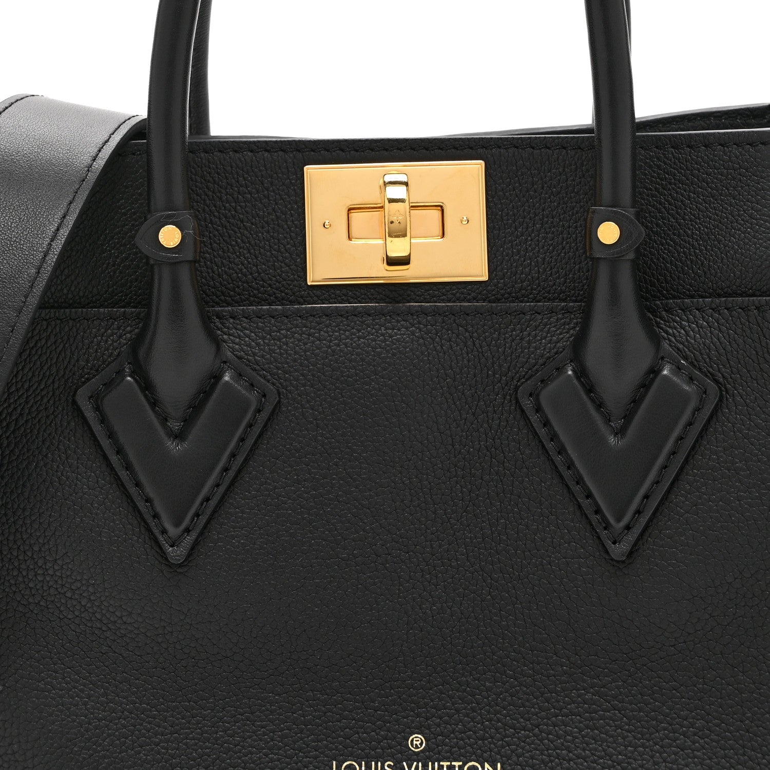 Louis Vuitton Calfskin Monogram On My Side PM Black 8 of 10