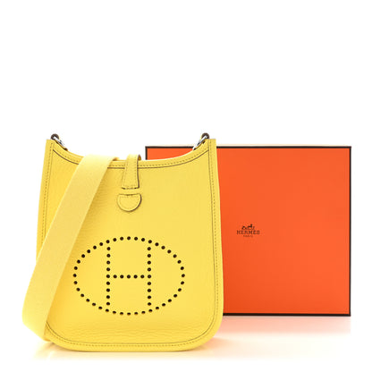 Hermes Taurillon Clemence Evelyne TPM Limoncello 11 of 11