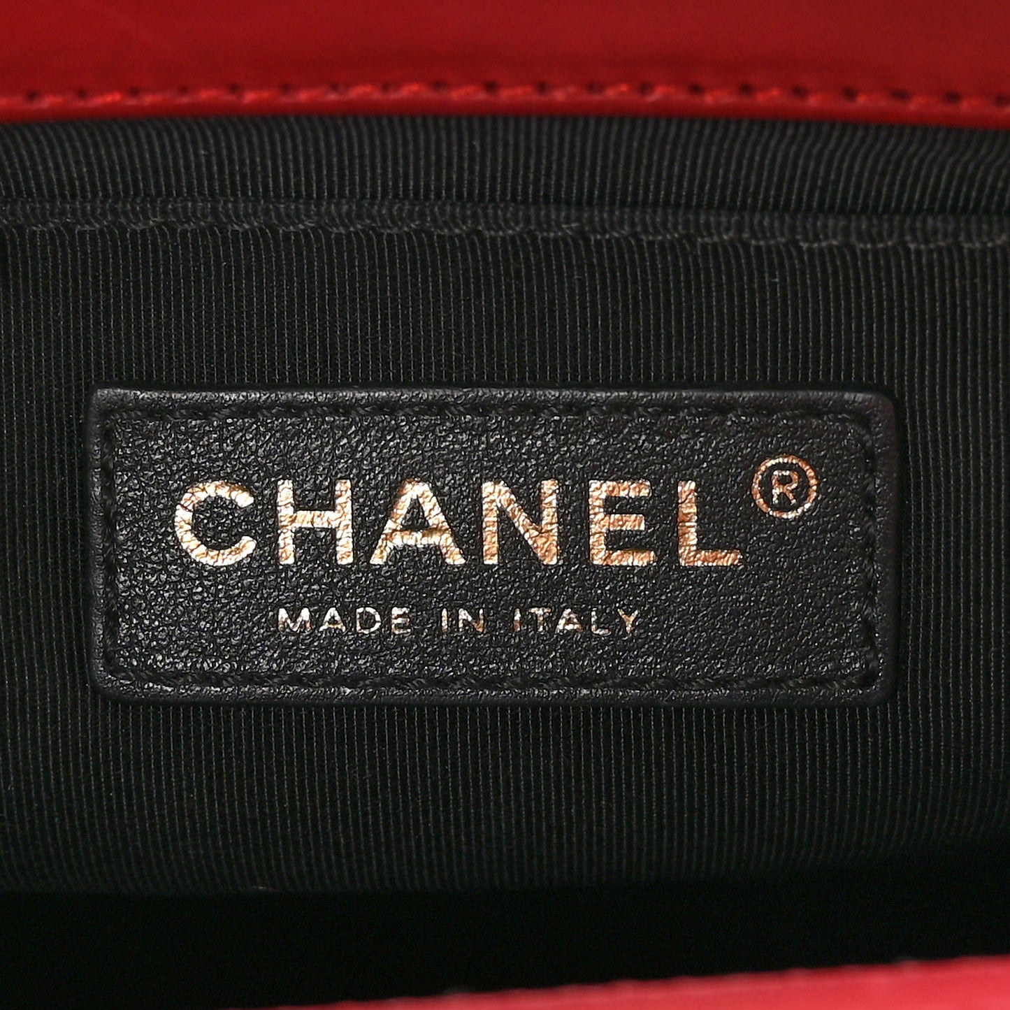 Glazed Calfskin Small Boy Flap Red