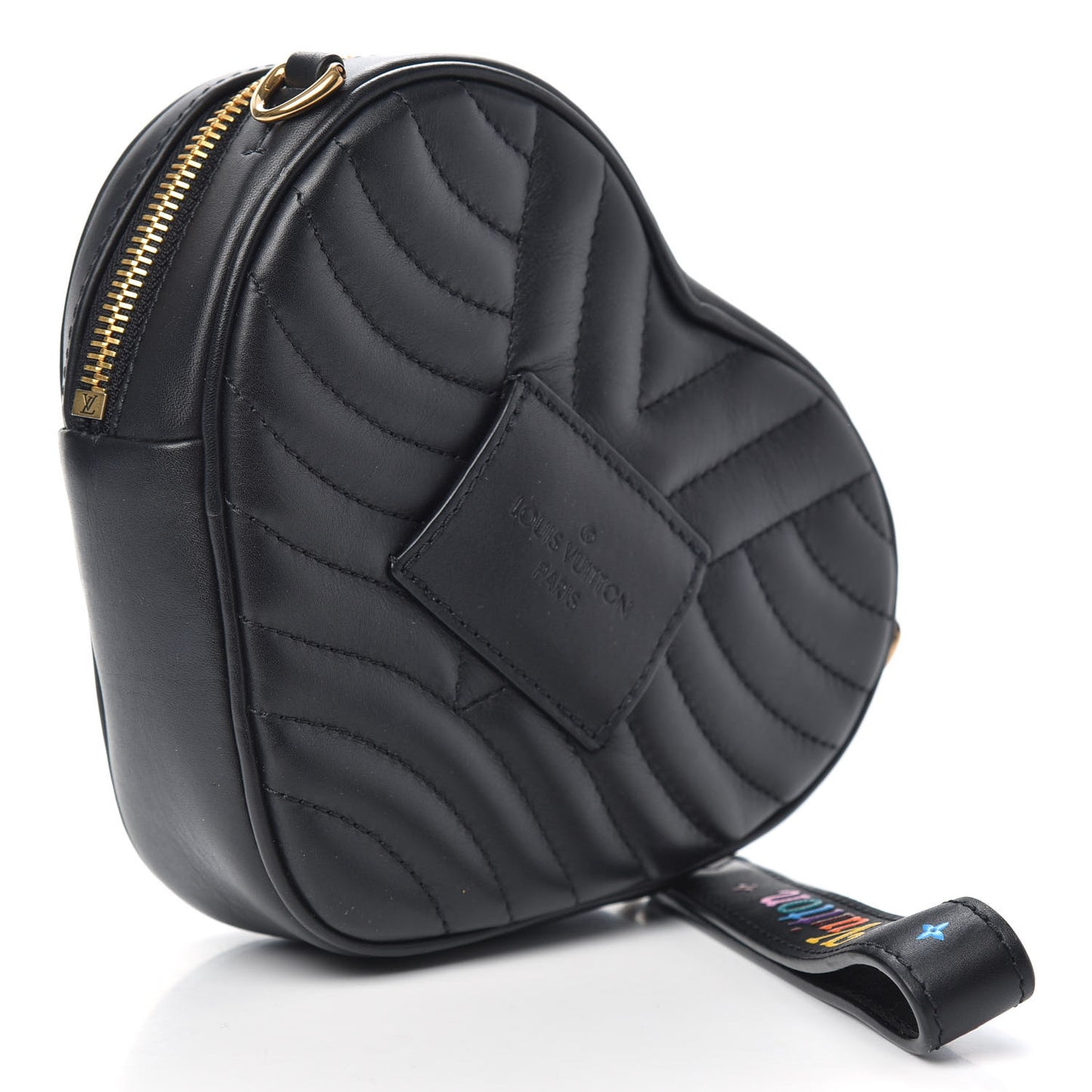 Calfskin New Wave Heart Bag Black