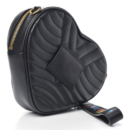 Louis Vuitton Calfskin New Wave Heart Bag Black 3 of 8
