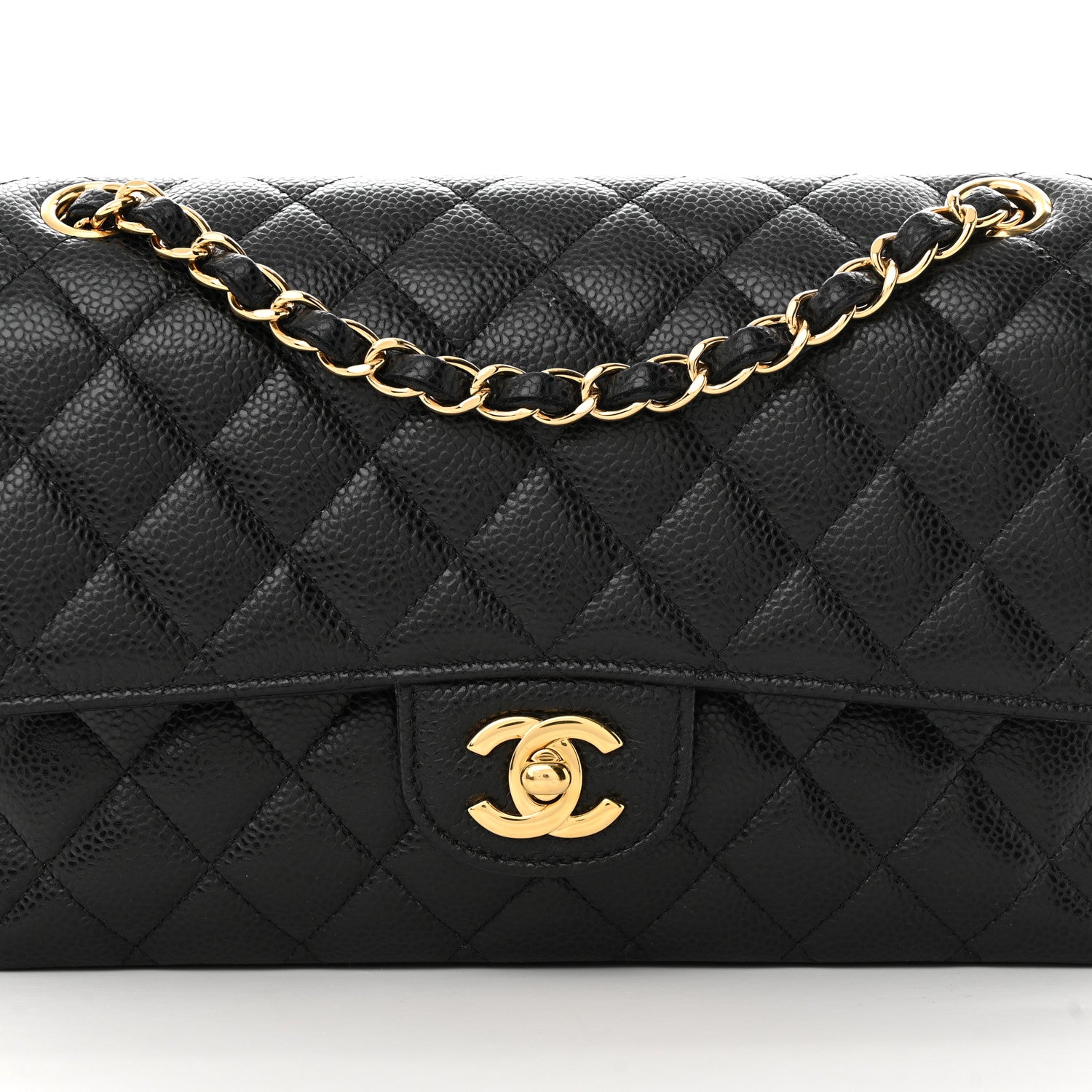 Chanel Caviar Quilted Medium Double Flap Black 8 of 11