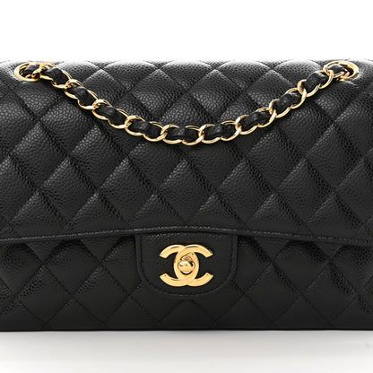 Chanel Caviar Quilted Medium Double Flap Black 8 of 11