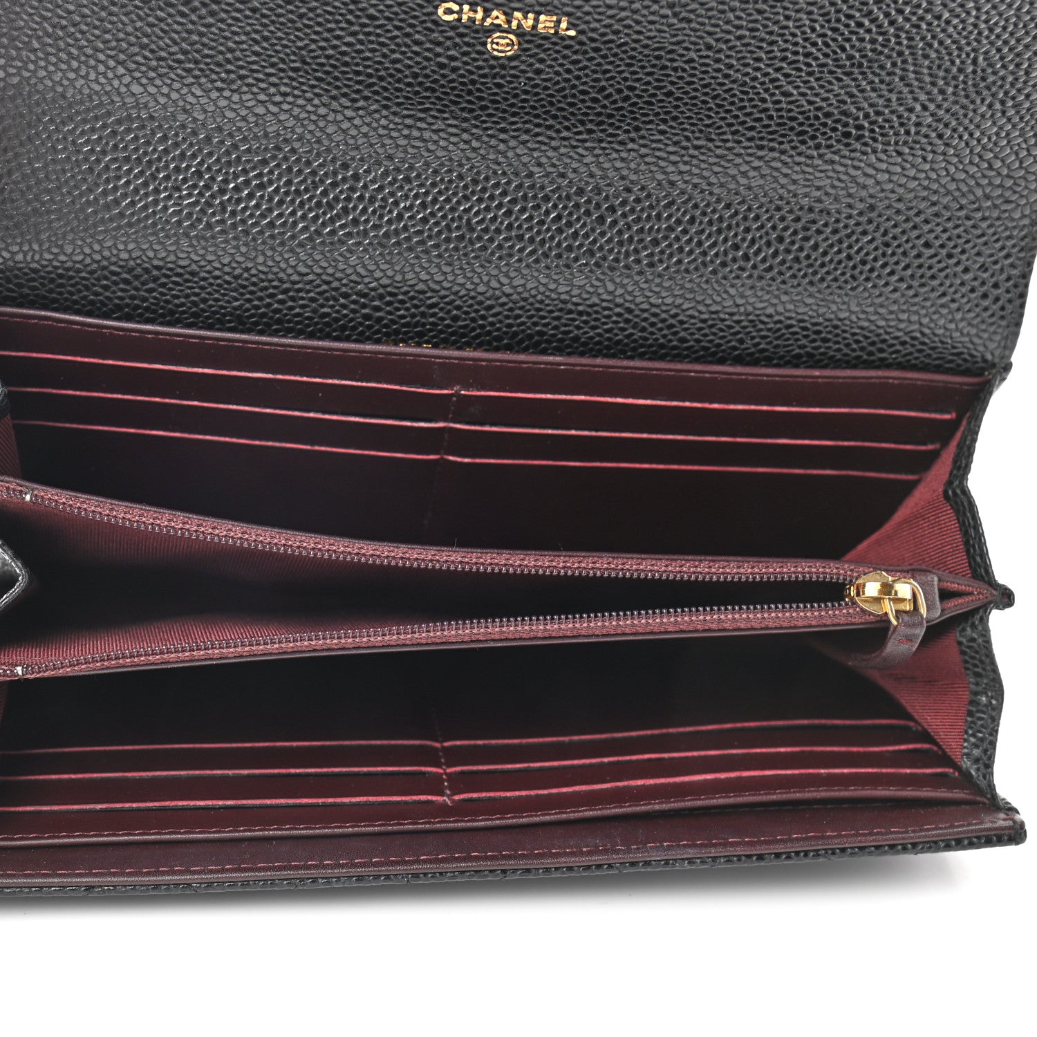 Chanel Caviar Quilted Large Gusset Flap Wallet Black 5 of 10