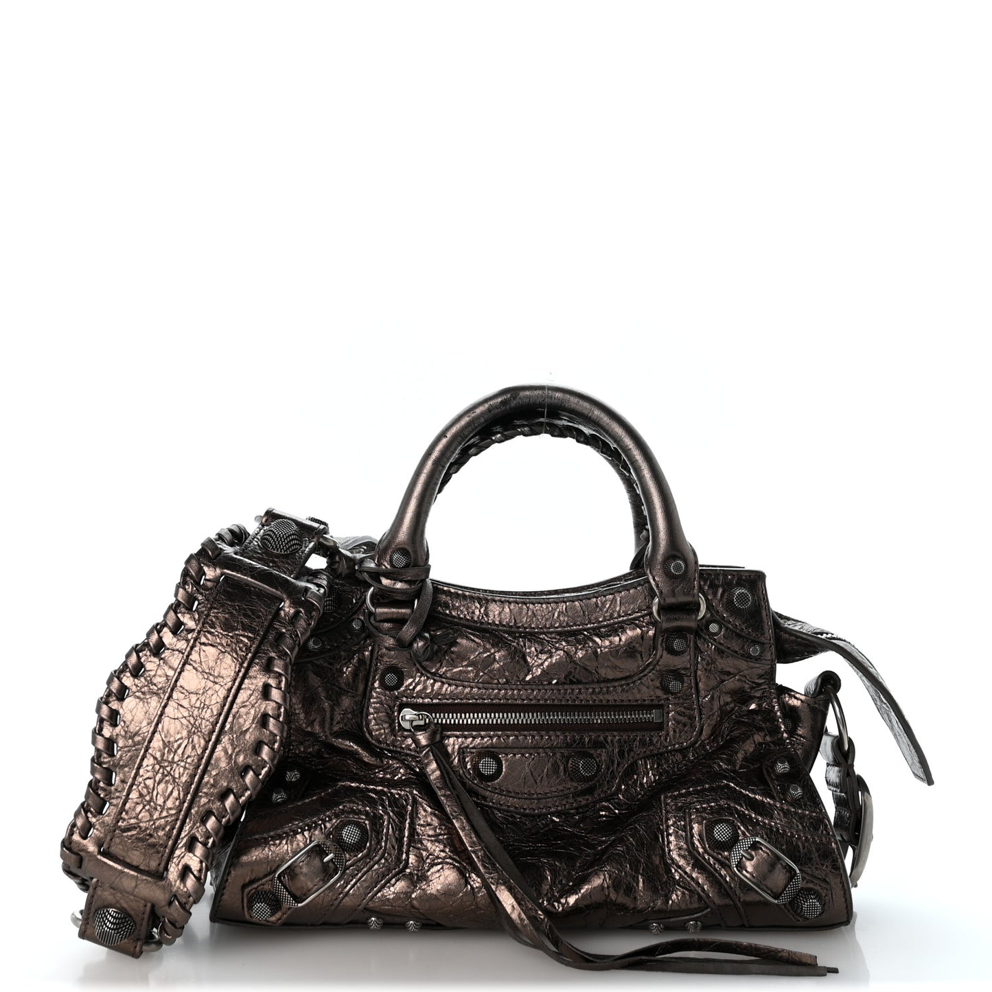 Metallic Agneau Arena Neo Cagole City Dark Bronze
