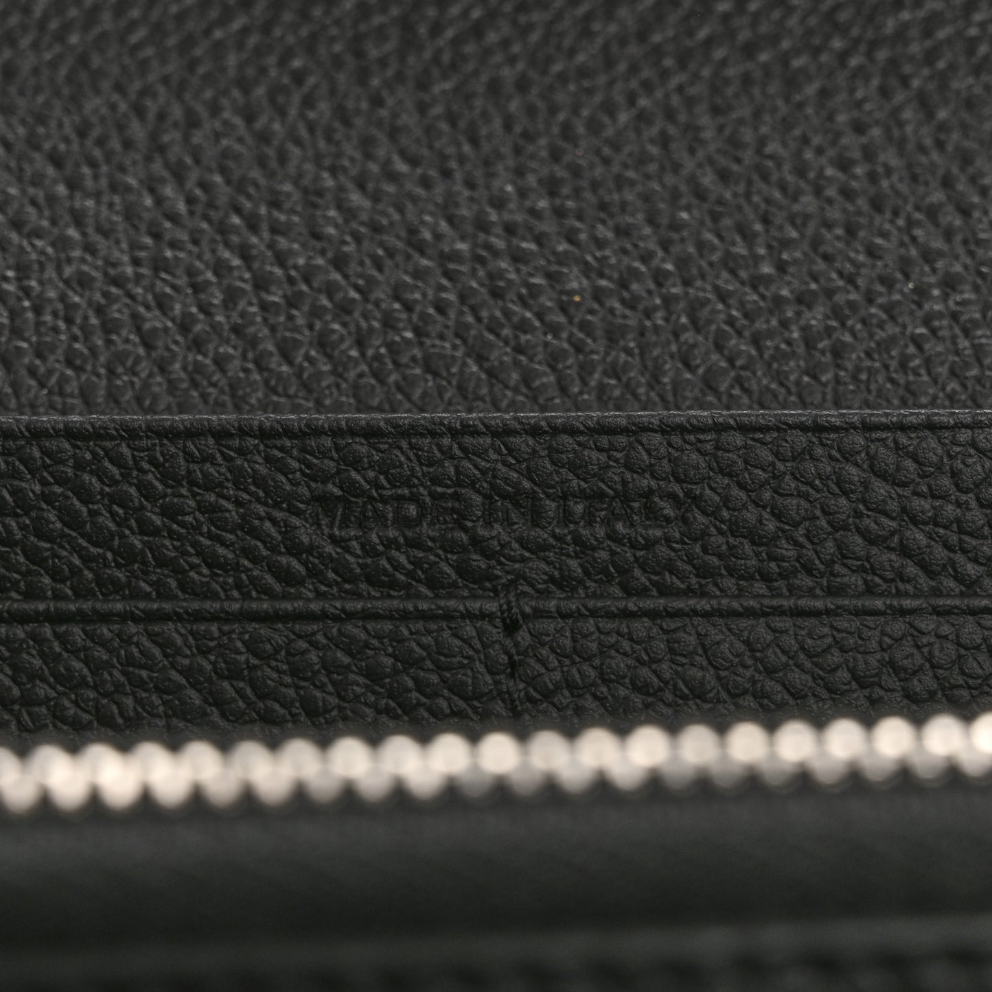 Grained Calfskin Rive Gauche Classic Large Wallet Black