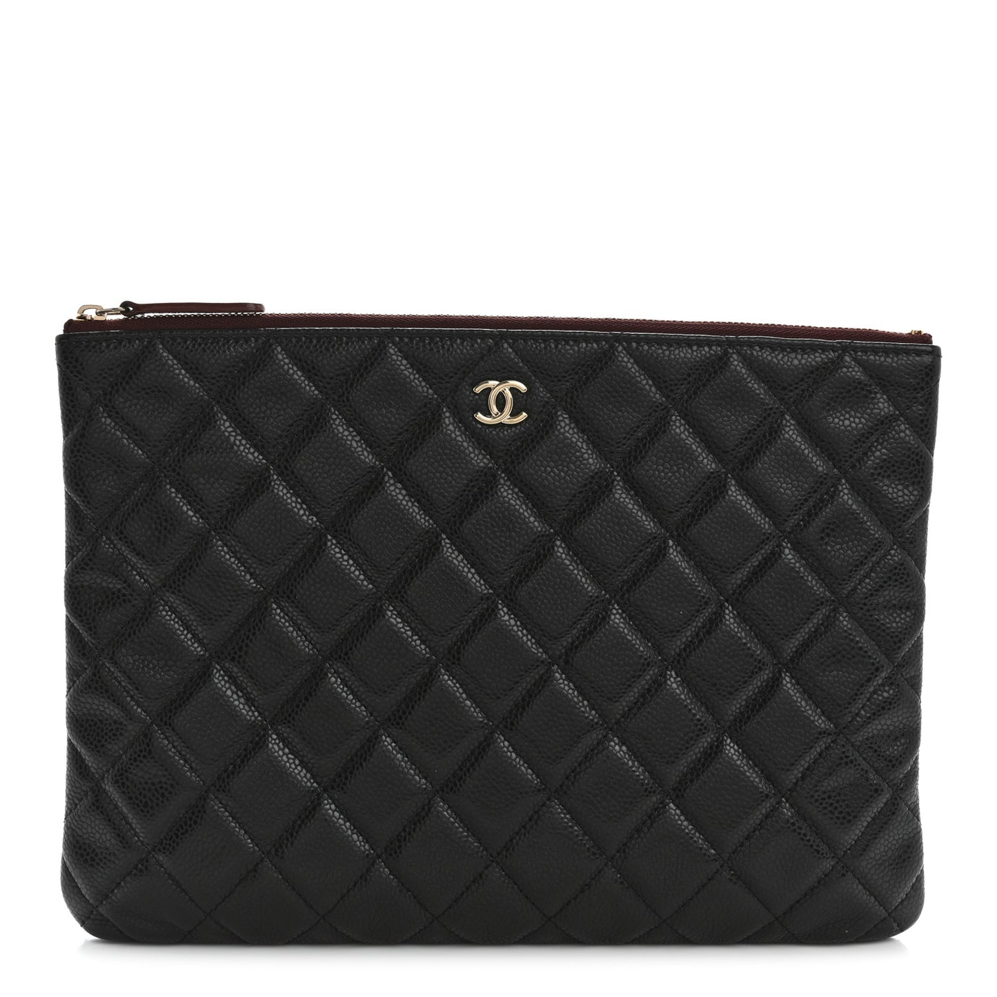 Caviar Quilted Medium Cosmetic Case Black