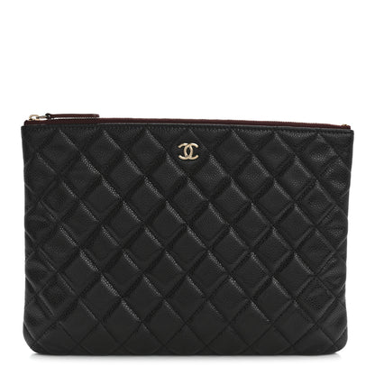 Chanel Caviar Quilted Medium Cosmetic Case Black 1 of 10