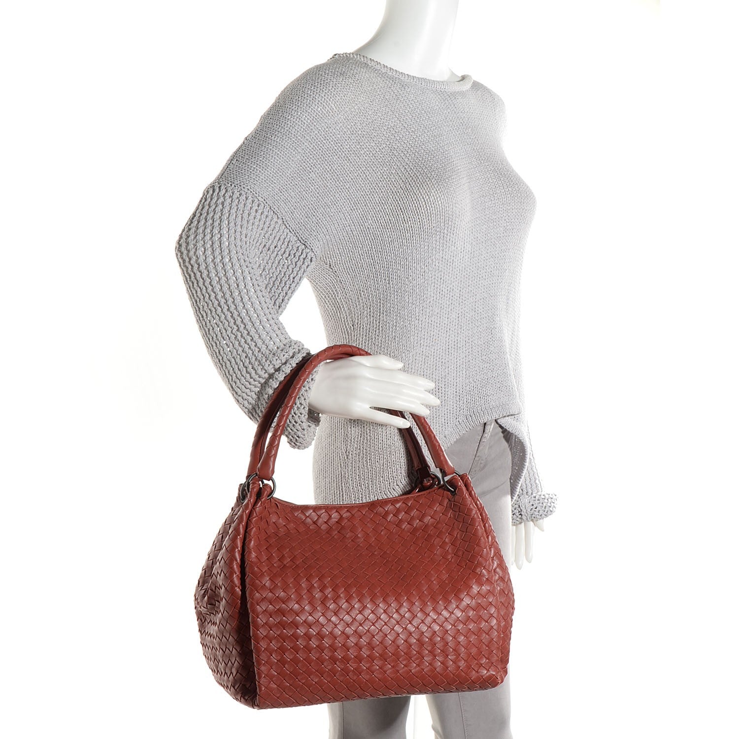 Bottega Veneta Nappa Intrecciato Parachute Bag Brique 2 of 8