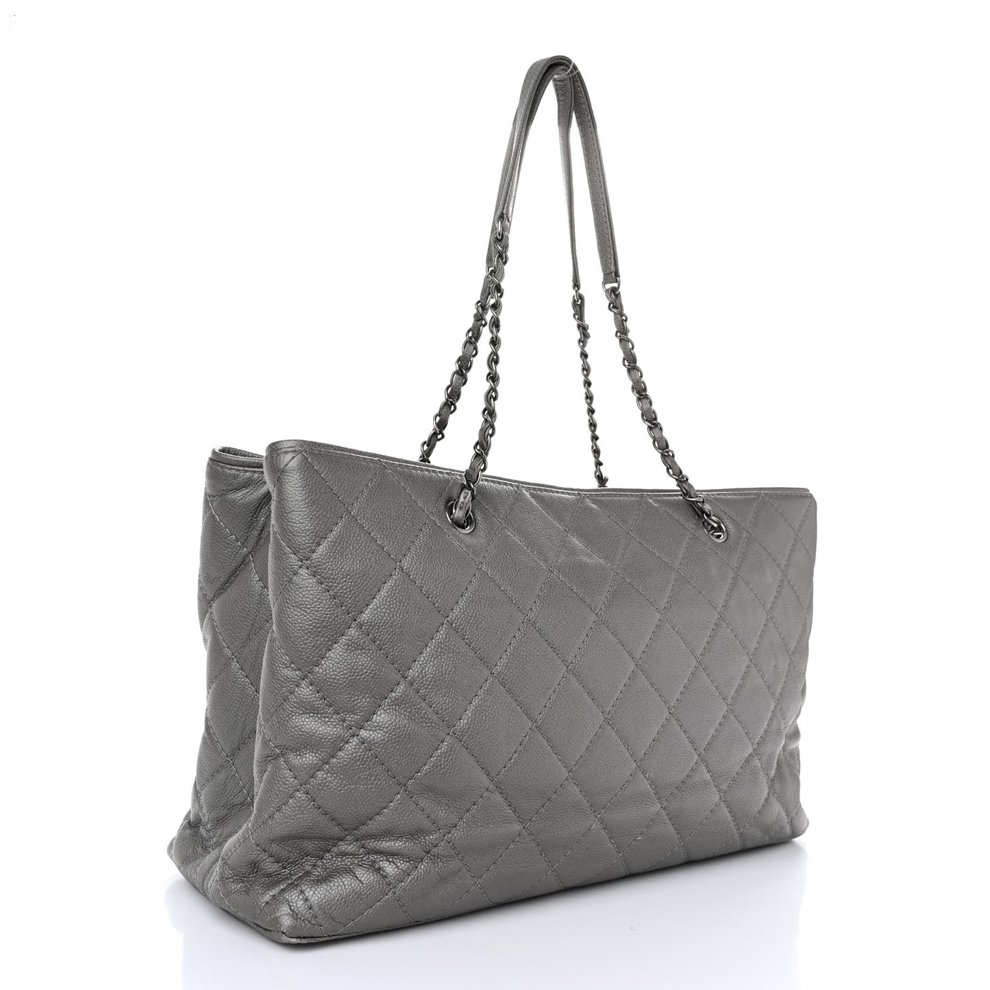 Metallic Caviar Large Be Caviar Tote Grey